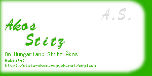akos stitz business card
